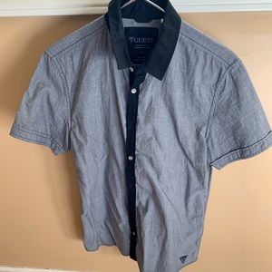 Guess slim fit dress tshirt buttons up size S